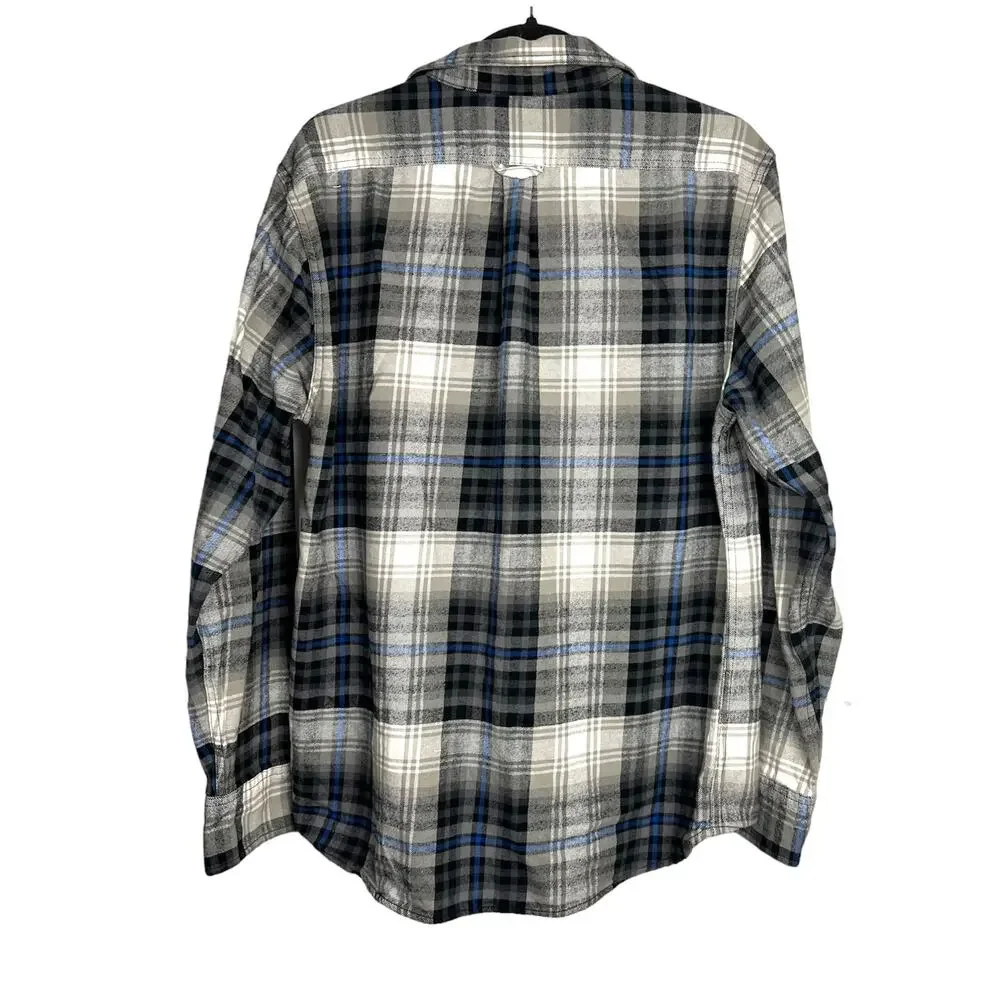 EDDIE BAUER Men’s Flannel Button Front Shirt  Medium
